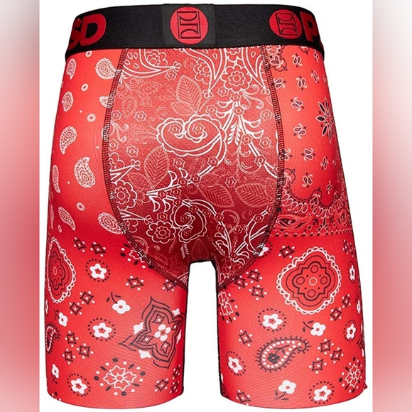 PSD Red Bandana Boxer Briefs Underwear Size Medium Men - Picture 4 of 7